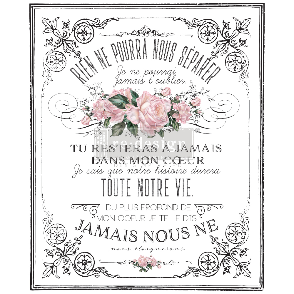 Redesign Decor Transfers® - My Heart - total sheet size 24"x35"