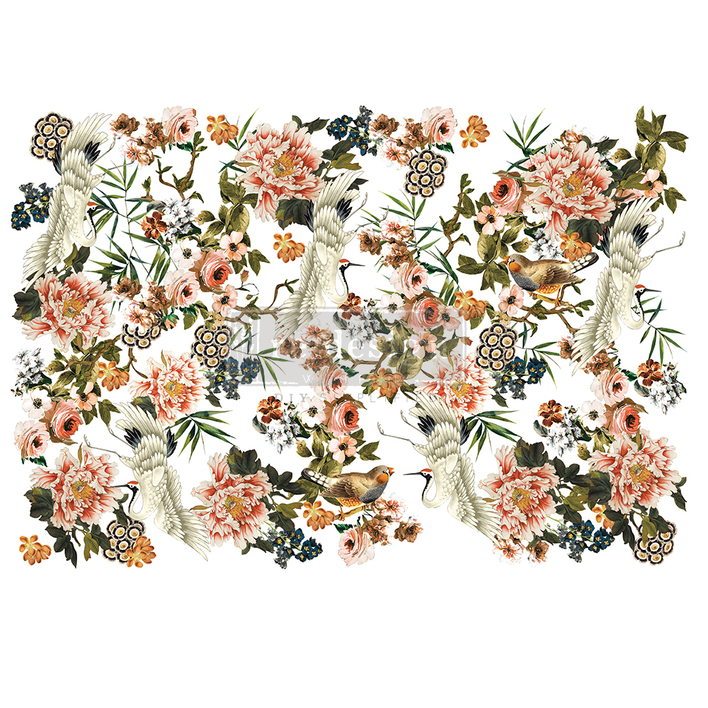 Redesign Decor Transfers® - Elegance & Flowers - total sheet size 48"x35"
