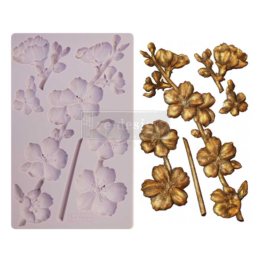 Redesign Decor Moulds® – Botanical Blossoms – 8″x5″, 8mm thickness Copyright #VA0002326269