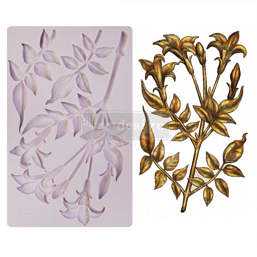 Redesign Decor Moulds® – Lily Flowers – 8″x5″, 8mm thickness Copyright #VA0002314255