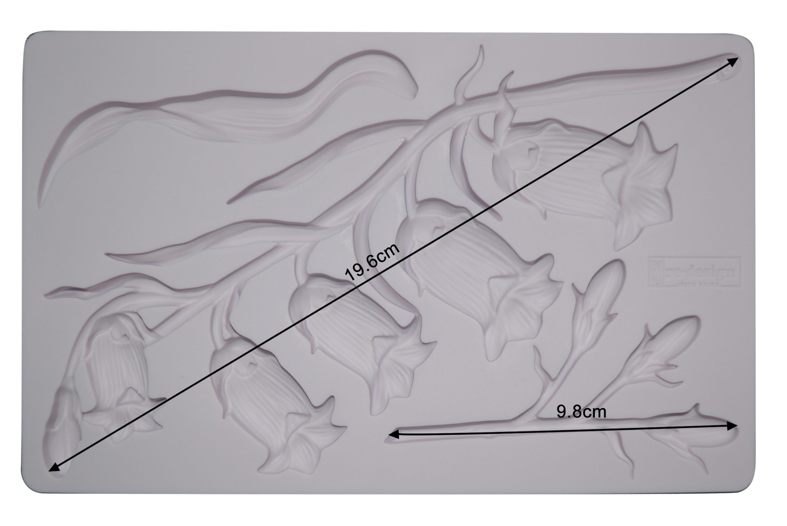 Redesign Decor Moulds® – Sweet Bellflower – 8″x5″, 8mm thickness Copyright #VA0002330071