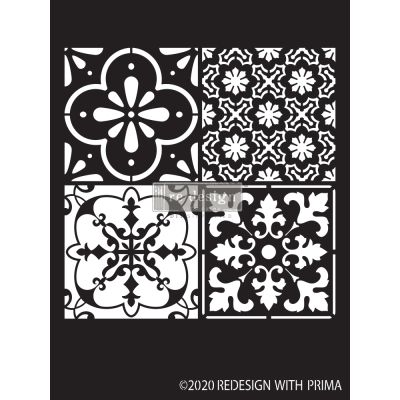 Redesign Decor Stencils® – Coastal Tile – 9″x13.5″, 0.8mm thickness – Laser cut on 16 mil Mylar