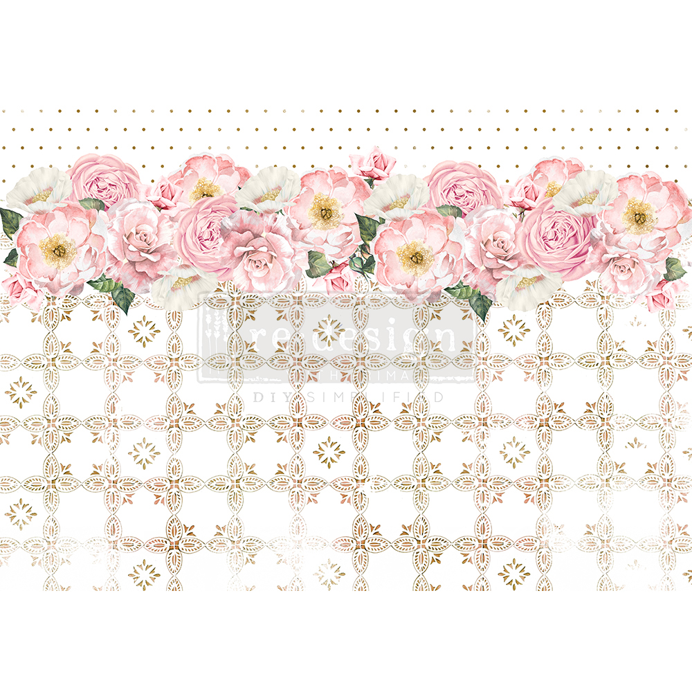 Redesign Decor Rice Paper - Tranquil bloom - 11.5" x 16.25"