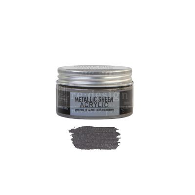 Redesign Acrylic Paint Metallic Sheen- Crushed Slate – 1 jar, 100 ml (3.4 fl oz)