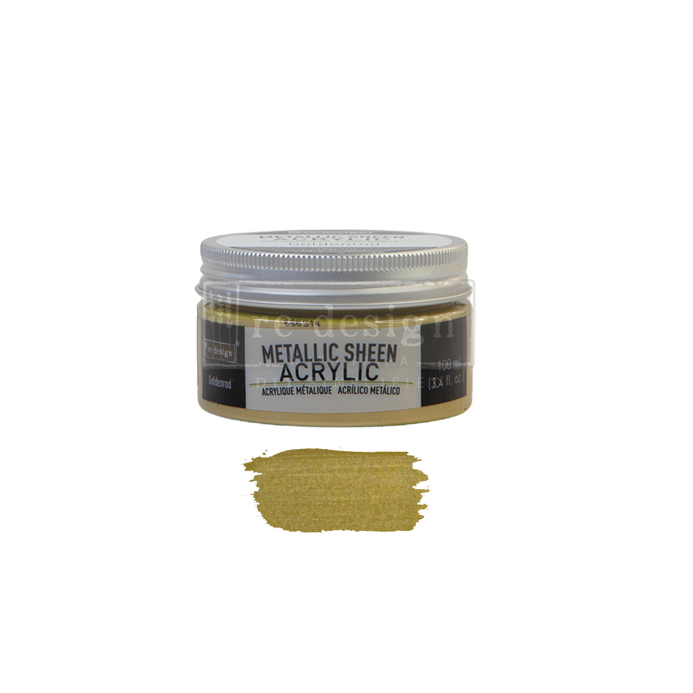 Redesign Acrylic Paint Metallic Sheen - Goldenrod - 1 jar