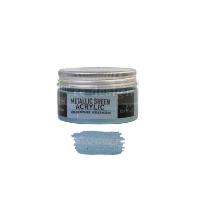 Redesign Acrylic Paint Metallic Sheen – Rare Aqua – 1 jar, 100 ml (3.4 fl oz)