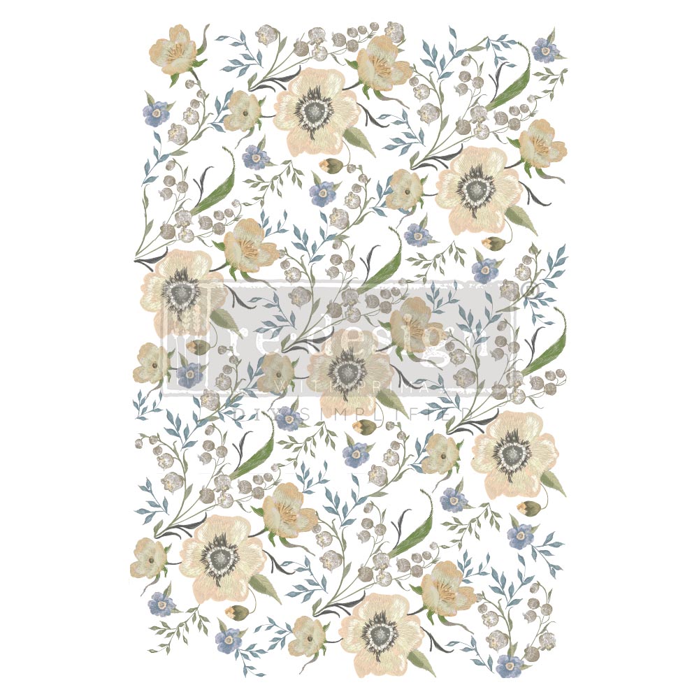 Decor Transfers® - Goldenrod Florals - total sheet size 24"x35"