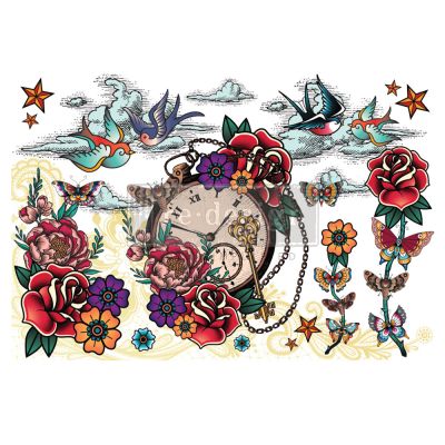 Redesign Decor Transfers® – CECE Inked Flash – Total sheet size 24″x35″, cut into 2 sheets
