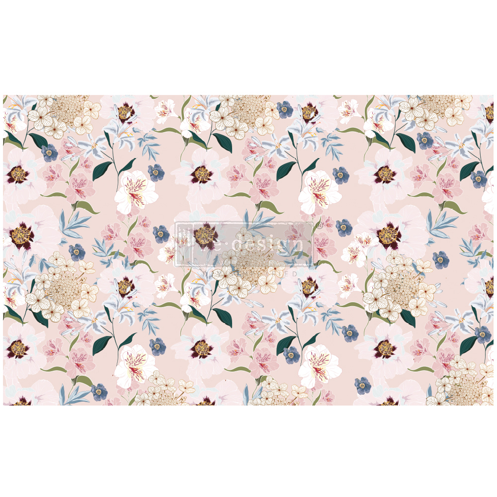 Redesign Decoupage Décor Tissue Paper - Blush Floral - 1 sheet