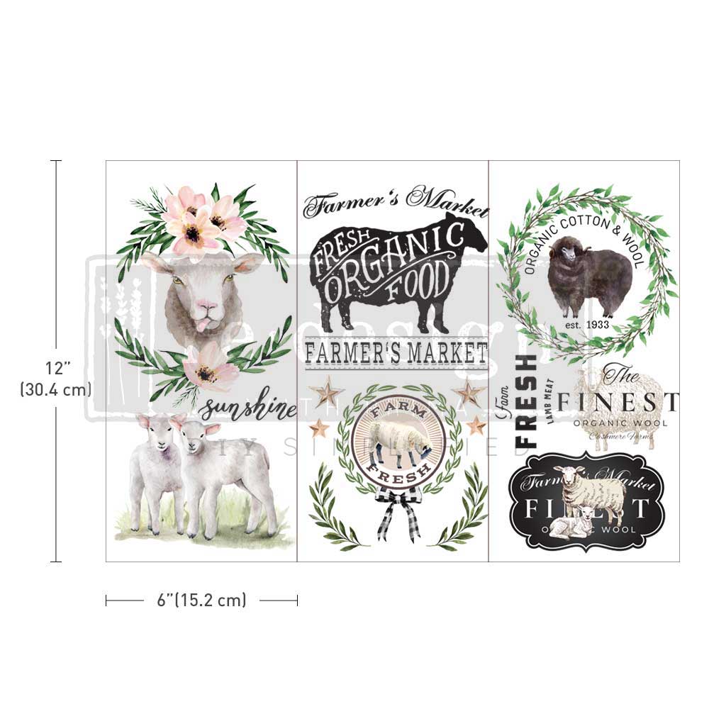 Small Transfers – Sweet Lamb – 3 sheets, 6″x12″
