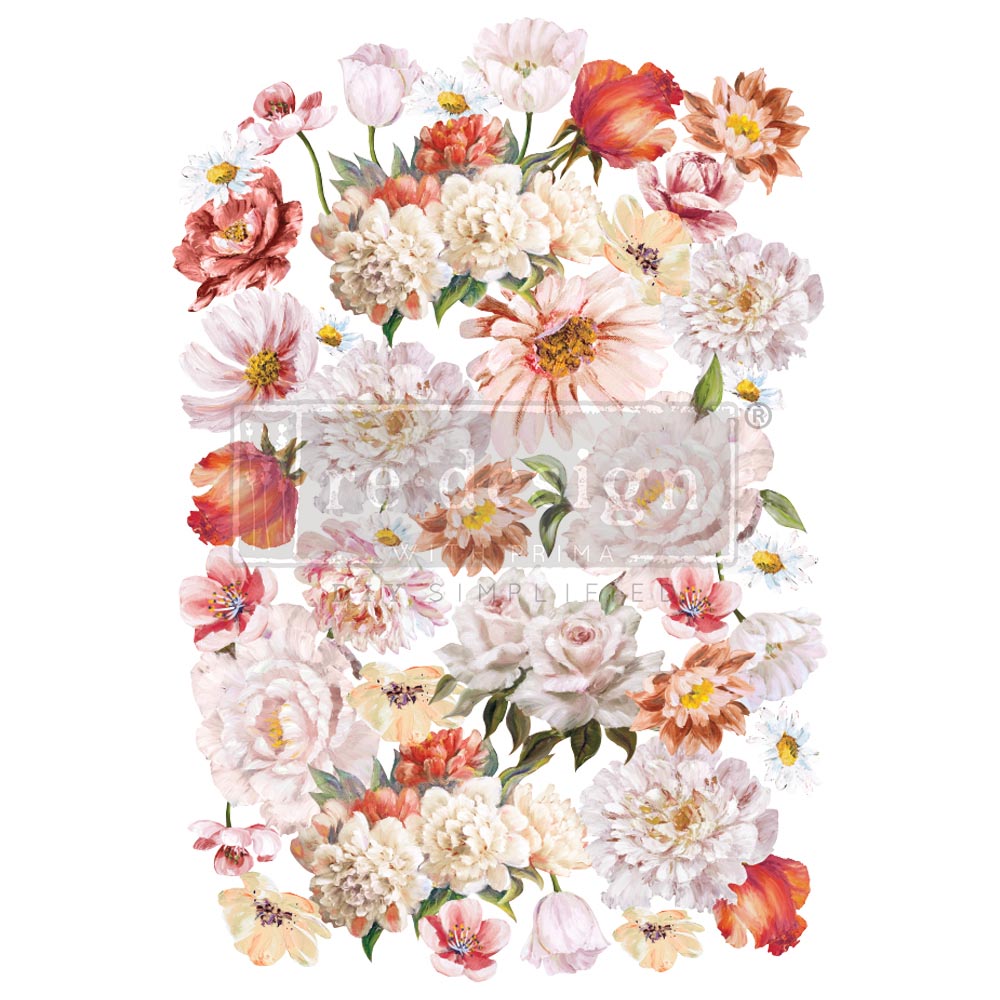 Decor Transfers® - Pretty in Peach - total sheet size 24"x35"