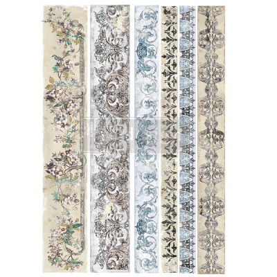 Redesign Decor Transfers® – Distressed Borders – Total sheet size 24″x35″, cut into 2 sheets