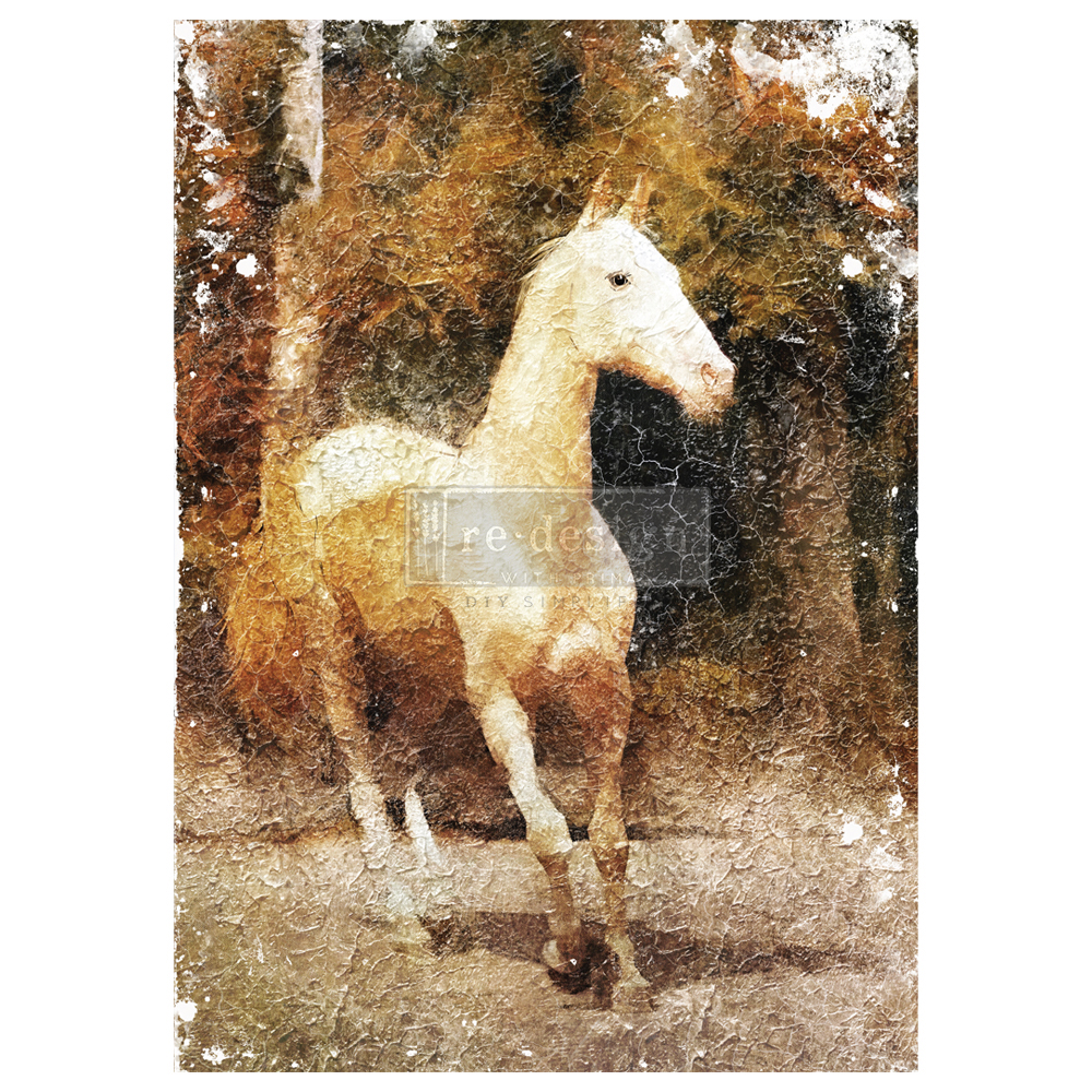 Redesign A1 Decoupage Rice Paper - White Majesty