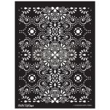 Redesign Stencil -  CECE Eastern Abstract 18x25.5 - sheet size 18"x25.5"