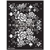 Redesign Stencil -  CECE Floral Matrix 18x25.5 - sheet size 18"x25.5"