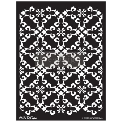 Redesign Stencil – CECE Gothic Trellis 18×25.5 – sheet size 18″x25.5″, design size 16.7″x21.8″- Laser cut on 16 mil Mylar