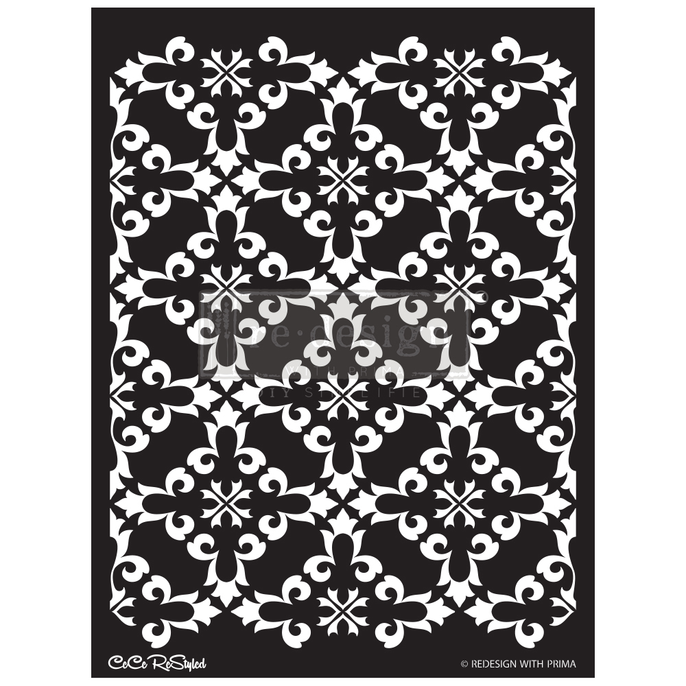 Redesign Stencil -  CECE Gothic Trellis 18x25.5 - sheet size 18"x25.5"