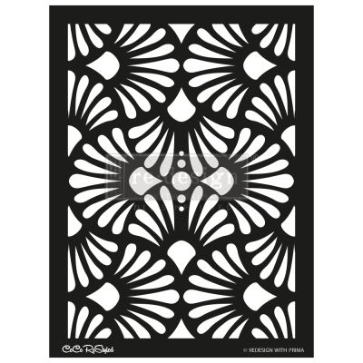 Redesign Stencil – CECE Modern Deco 18×25.5 – sheet size 18″x25.5″, design size 15.4″x21.4″- Laser cut on 16 mil Mylar