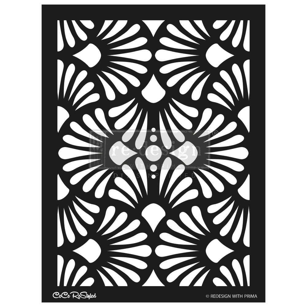 Redesign Stencil -  CECE Modern Deco 18x25.5 - sheet size 18"x25.5"