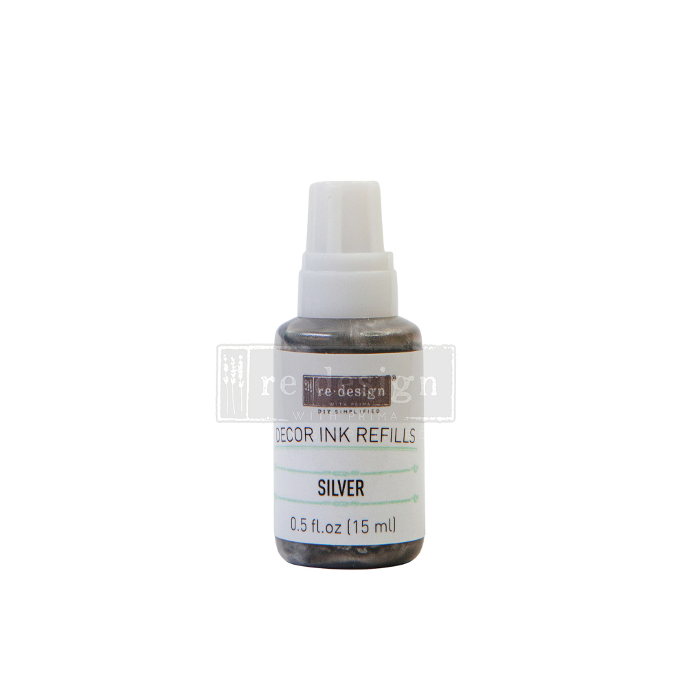 Decor Ink Refill – Silver – 1 bottle, 15ml
