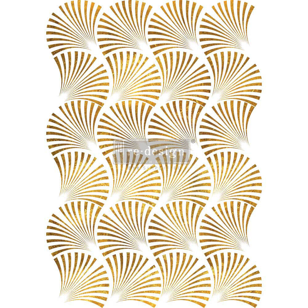 Decor Transfers® – Geo Wave – total sheet size 24×35, cut into 3 sheets