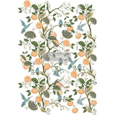 Decor Transfers® – Orange Grove – total sheet size 24×35, cut into 3 sheets