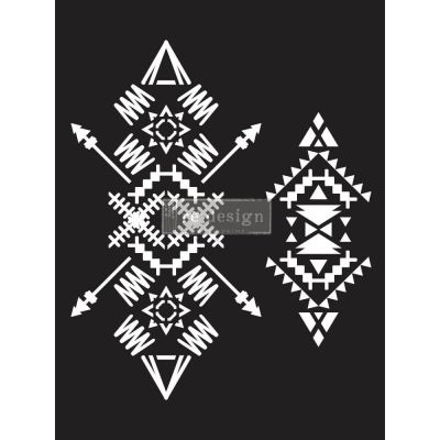 Decor Stencils® – Tribal Imprint – 1 pc, sheet size 9″x12″- Laser cut on 16 mil Mylar