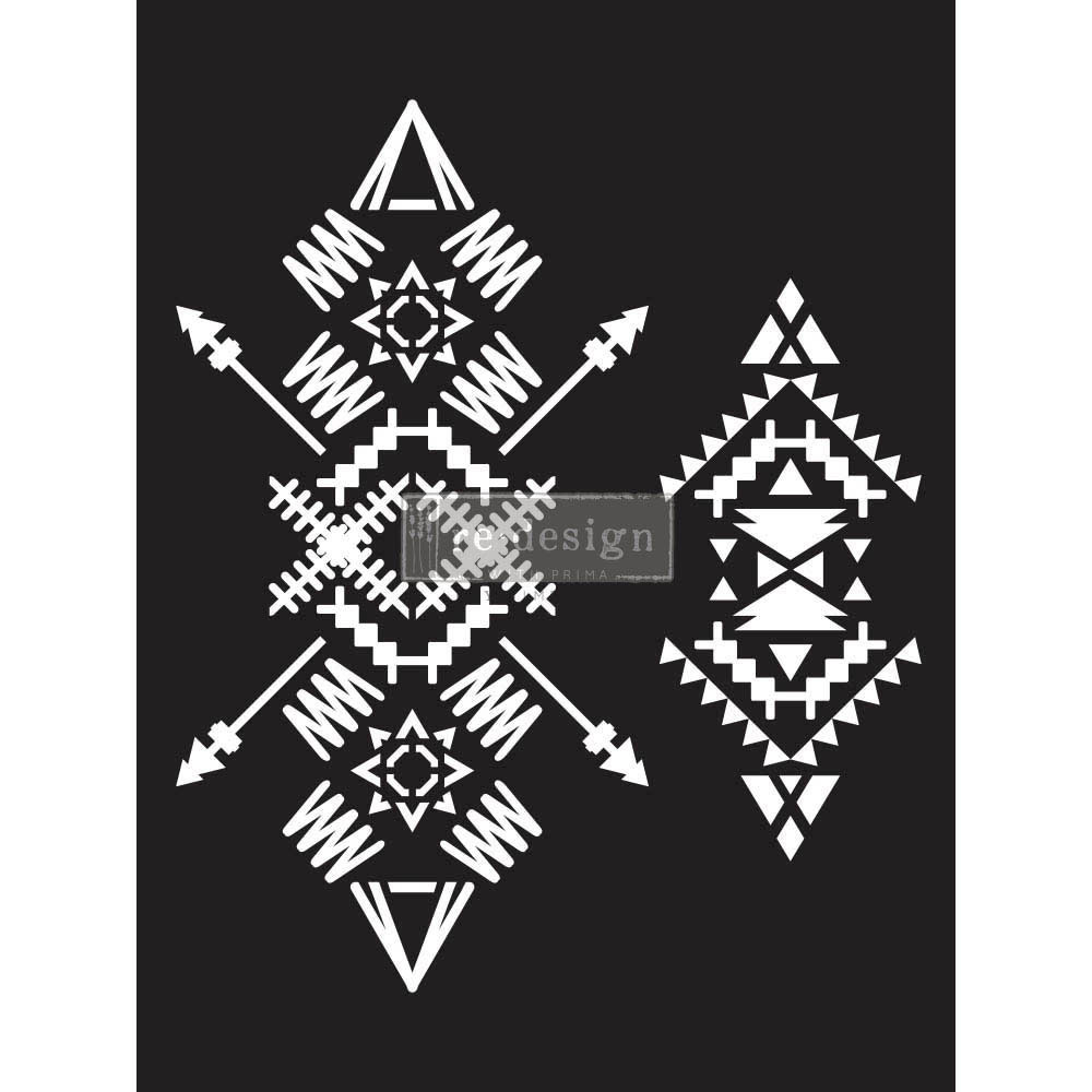 Decor Stencils® – Tribal Imprint – 1 pc, sheet size 9″x12″- Laser cut on 16 mil Mylar