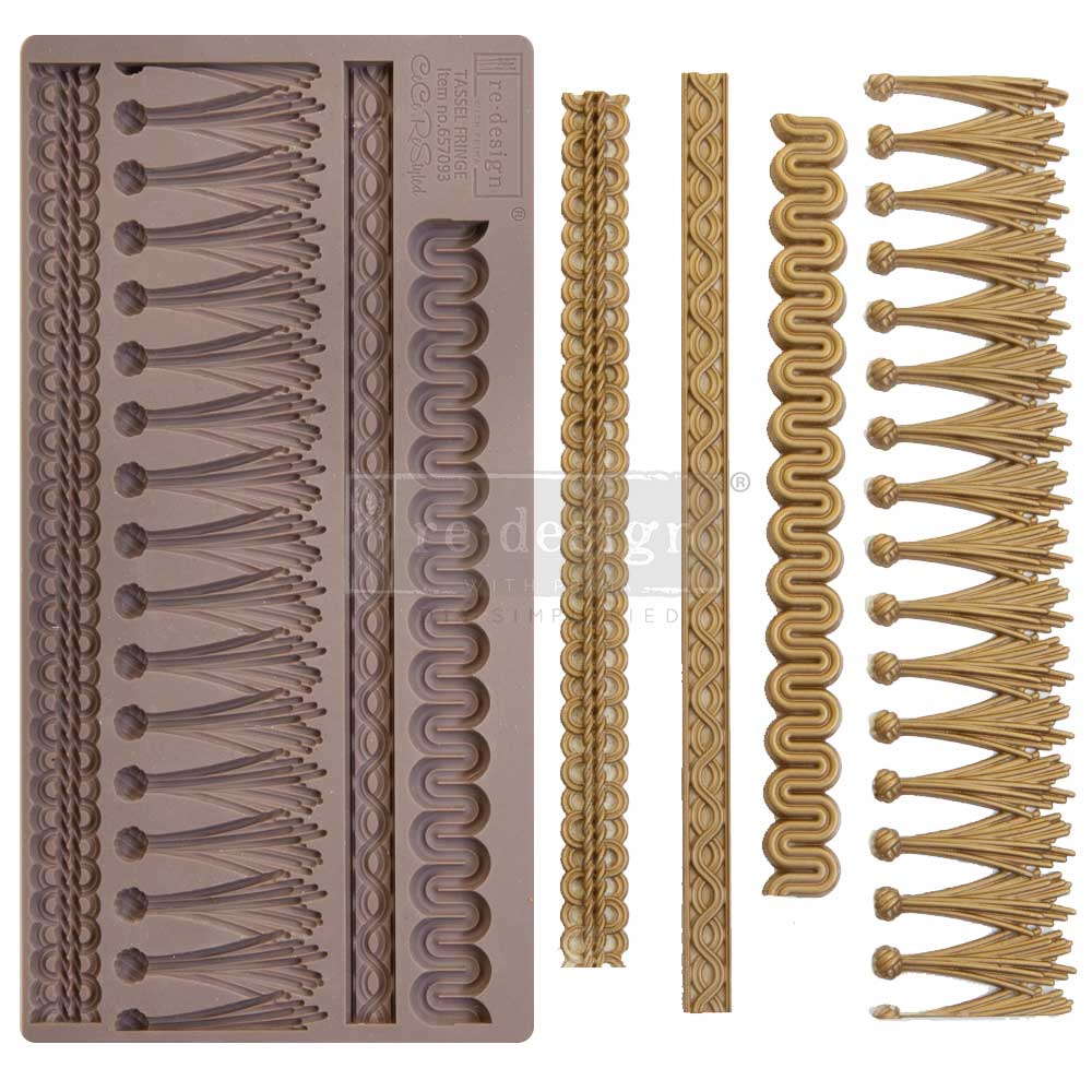 Décor Mould CECE – Tassel Fringe – 1 pc, 5″x10″x8mm Copyright #VA2326863