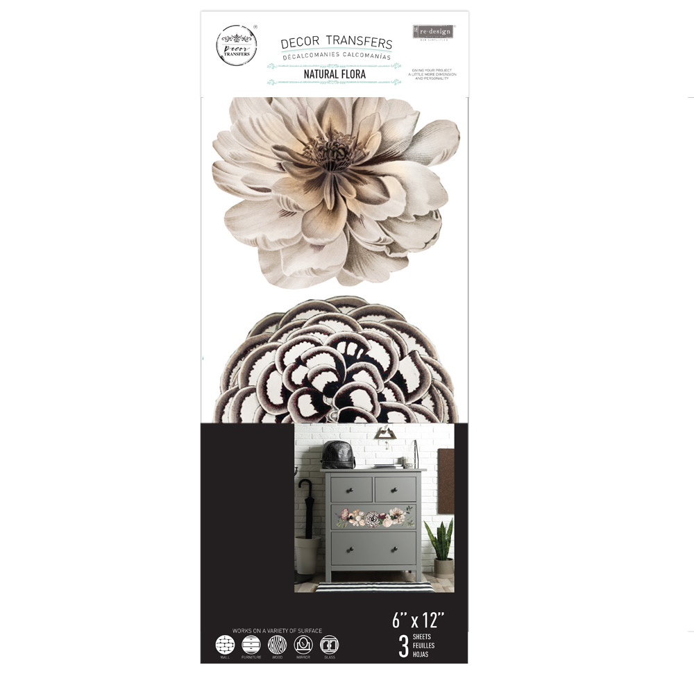 Small Transfers – Natural Flora – 3 sheets, 6″x12″