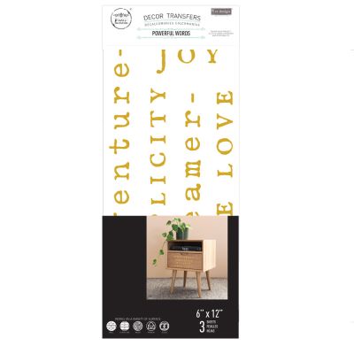 SMALL TRANSFERS – POWERFUL WORDS – 3 SHEETS, 6″X12″