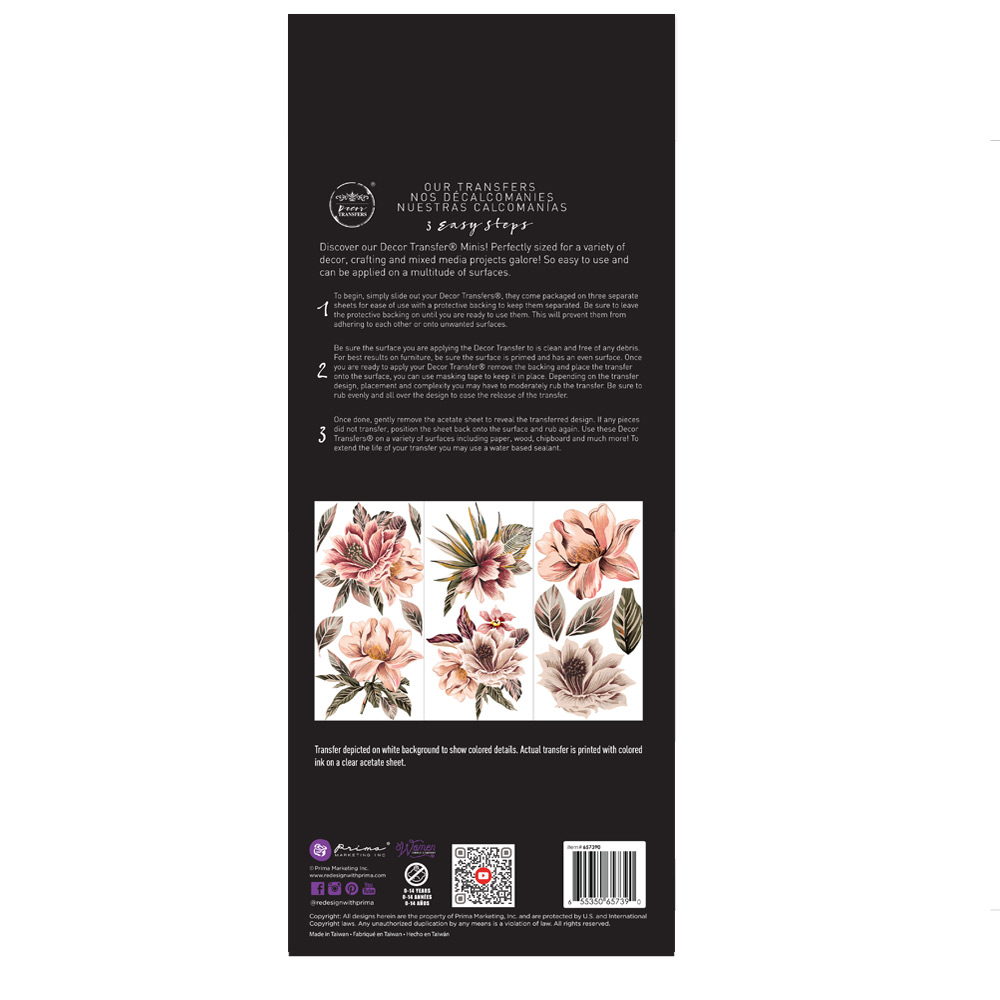 SMALL TRANSFERS – EXOTICA – 3 SHEETS, 6″X12″