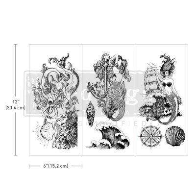 Small Transfers – Mermaid Treasure – 3 sheets, 6″x12″