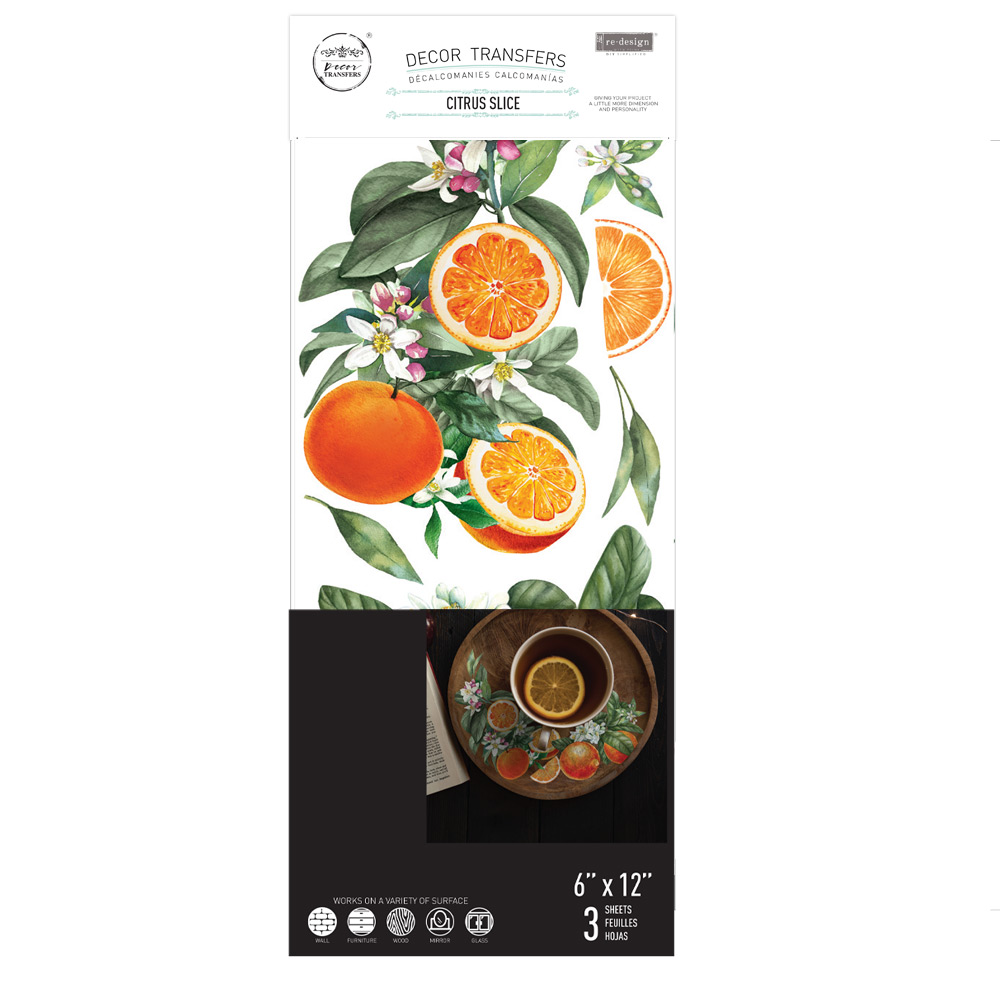 Small Transfers – Citrus Slice – 3 sheets, 6″x12″