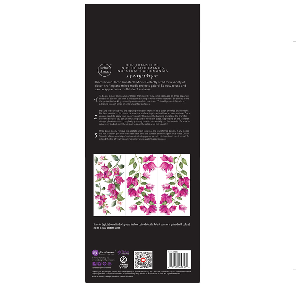 Small Transfers – Wild Flowers – 3 sheets, 6″x12″