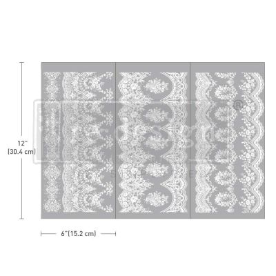 SMALL TRANSFERS – VINTAGE WALLPAPER – 3 SHEETS, 6″X12″