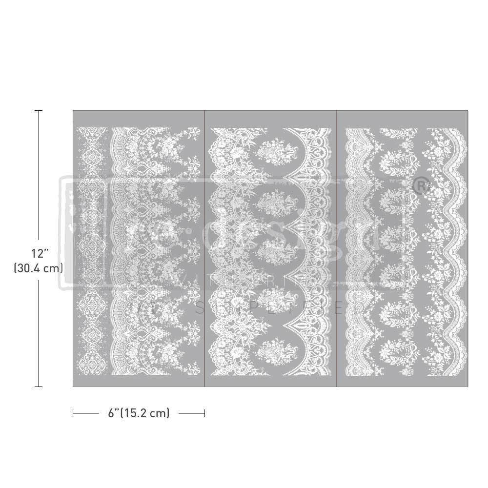 SMALL TRANSFERS – VINTAGE WALLPAPER – 3 SHEETS, 6″X12″