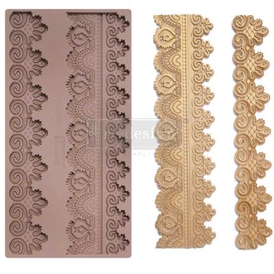 Décor Mould CECE – Border Lace II – 1 pc, 5″x10″x8mm Copyright #VA2326868
