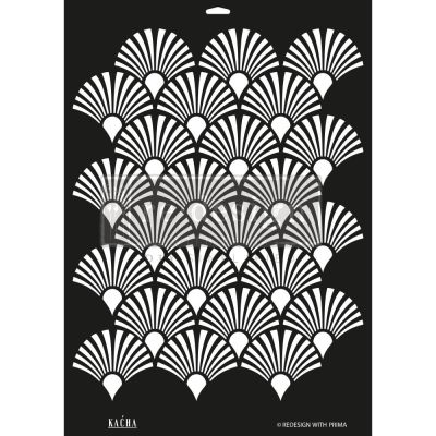 Décor Stencil Kacha – Deco Peacock – 1 pc – design size 17″x21.7″ / sheet size 18″x25.5″x 16 Mil – Laser cut on 16 mil Mylar