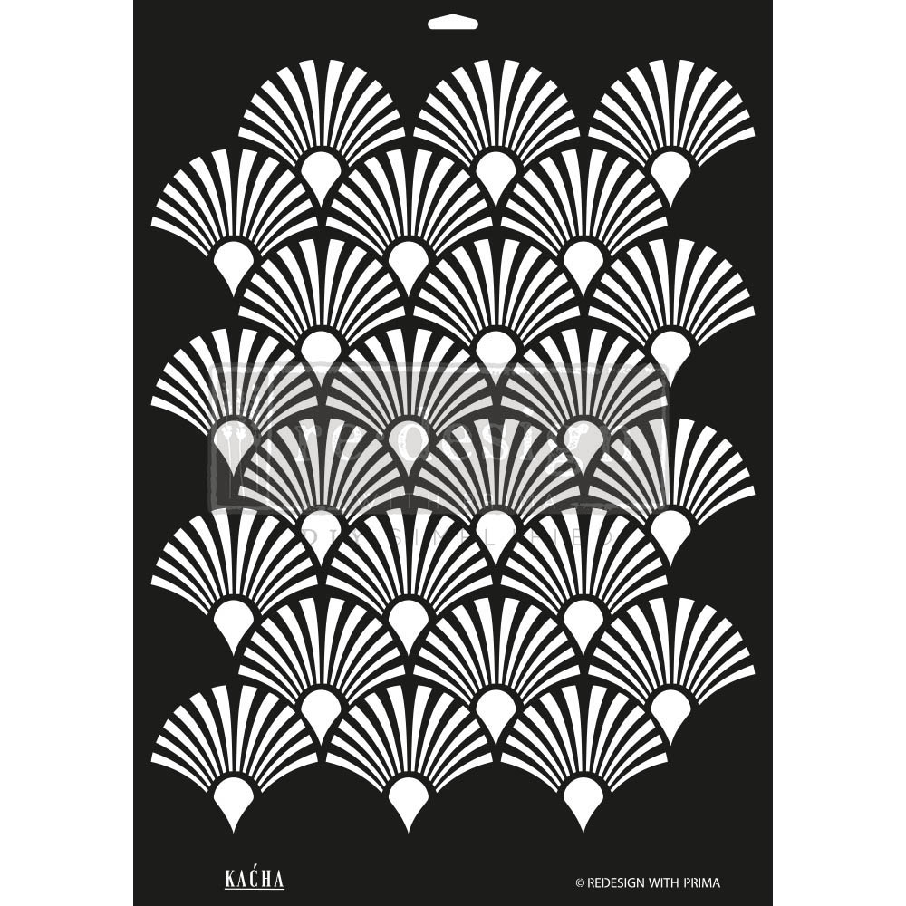 Décor Stencil Kacha – Deco Peacock – 1 pc – design size 17″x21.7″ / sheet size 18″x25.5″x 16 Mil – Laser cut on 16 mil Mylar