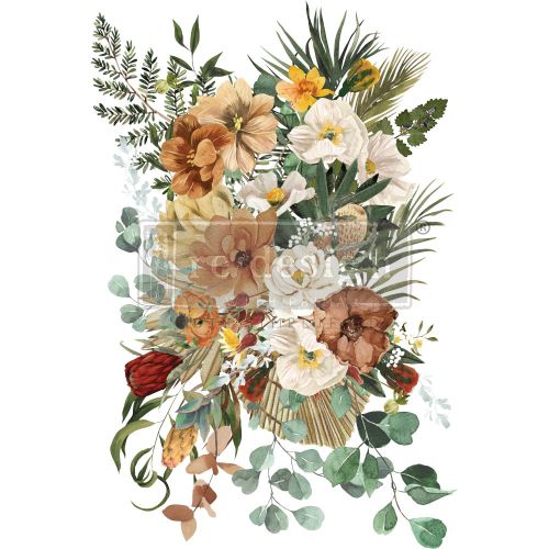 DECOR TRANSFERS® – Kacha Elegant Neutrals – TOTAL SHEET SIZE 24″X35″, CUT INTO 2 SHEETS