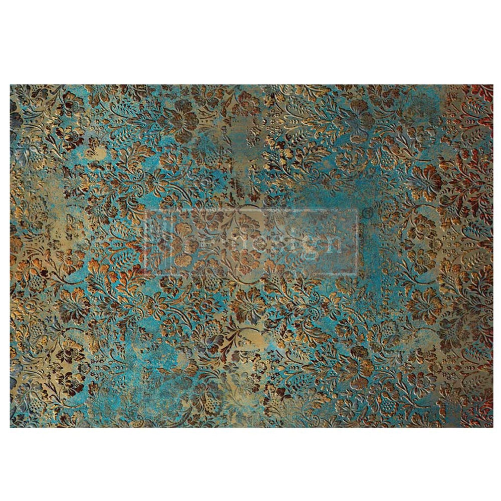 A1 Decoupage Fiber – Aged Patina – 1 sheet, A1 size