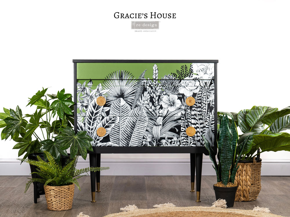 Decor Transfers® 24×35 – Abstract Jungle – total sheet size 24″x35″, cut into 2 sheets