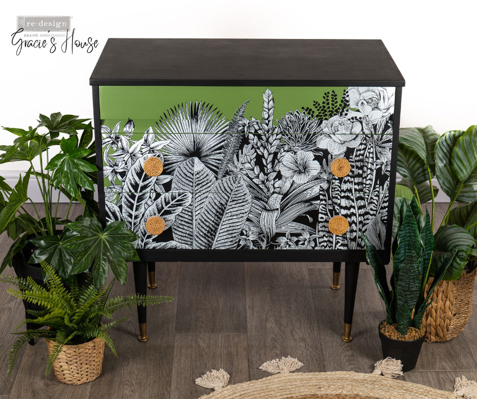 Decor Transfers® 24×35 – Abstract Jungle – total sheet size 24″x35″, cut into 2 sheets