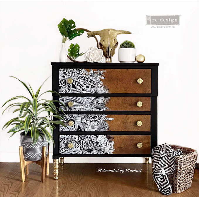 Decor Transfers® 24×35 – Abstract Jungle – total sheet size 24″x35″, cut into 2 sheets