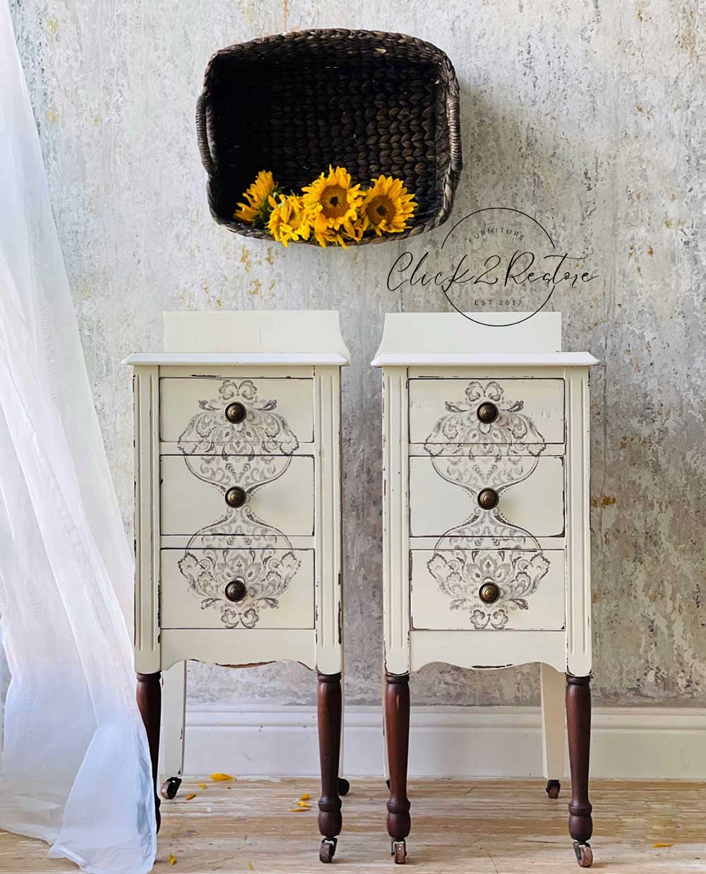 Decor Transfers® – Antique Damask – total sheet size 24″x35″, cut into 3 sheets