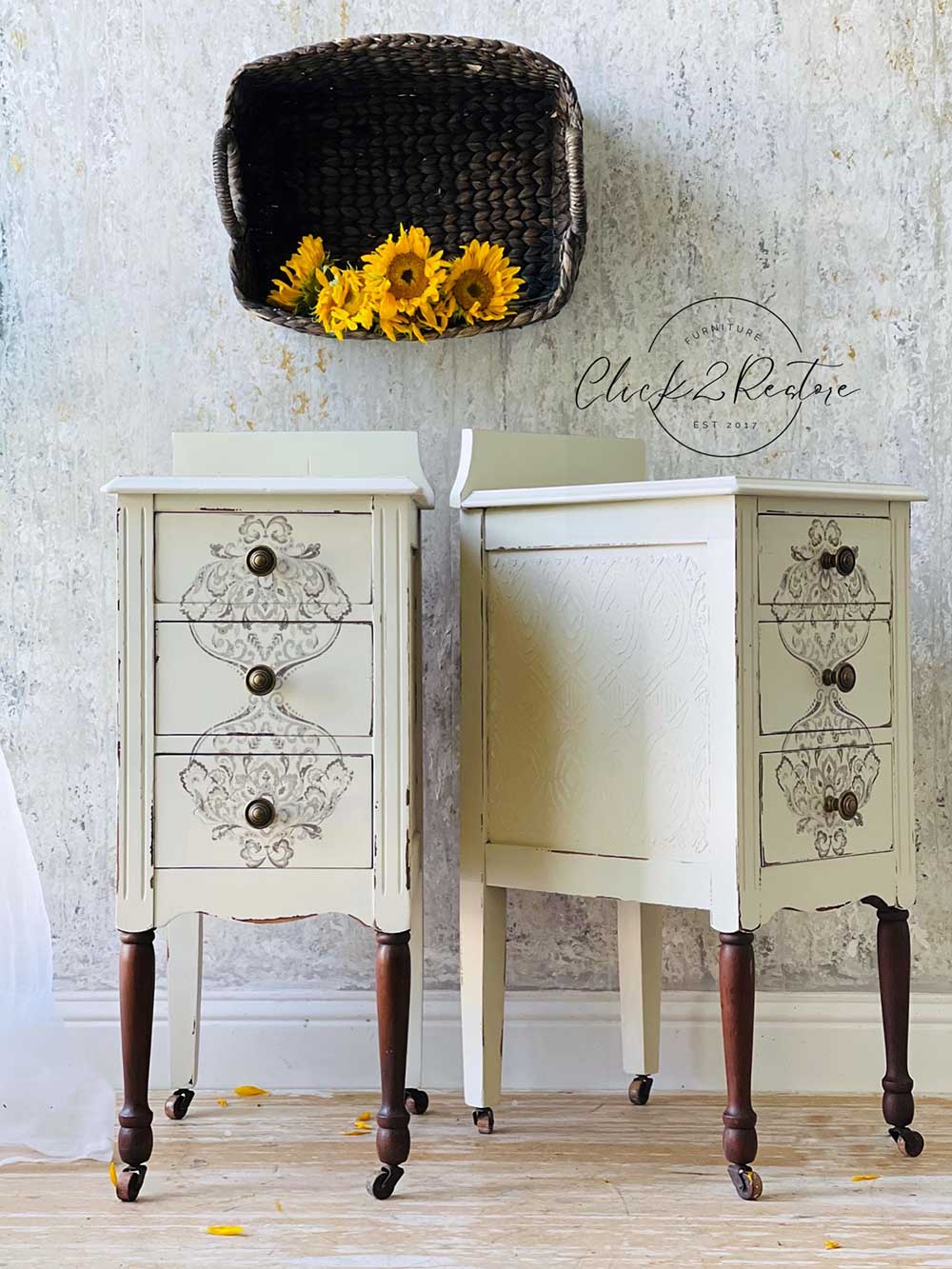 Decor Transfers® – Antique Damask – total sheet size 24″x35″, cut into 3 sheets