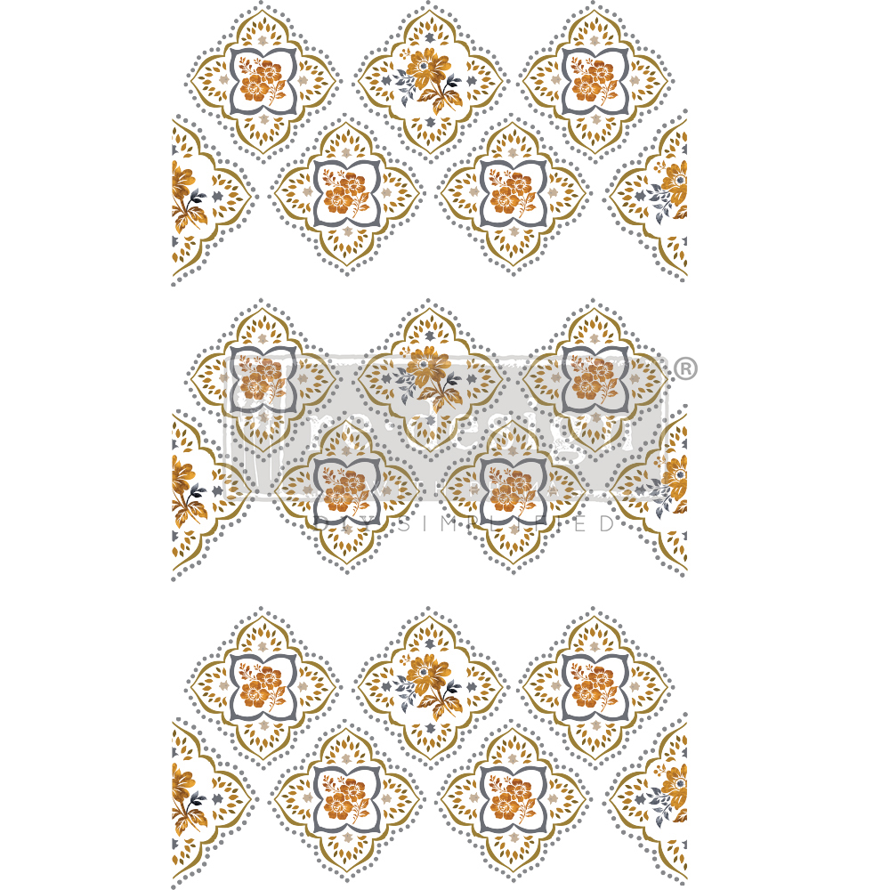 Decor Transfers® – Petite Tile – total sheet size 24″x35″, cut into 3 sheets