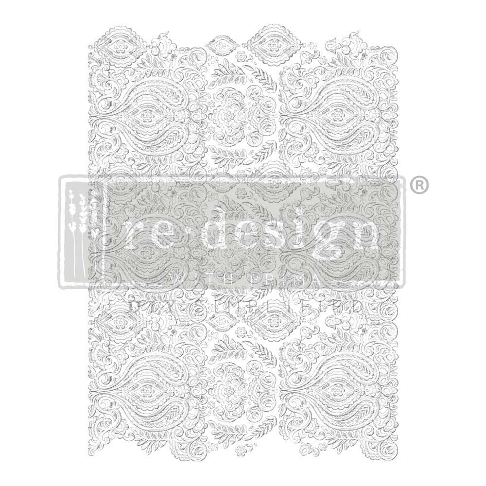 Decor Transfers® 24×35 – White Engraving – total sheet size 24″x35″, cut into 3 sheets