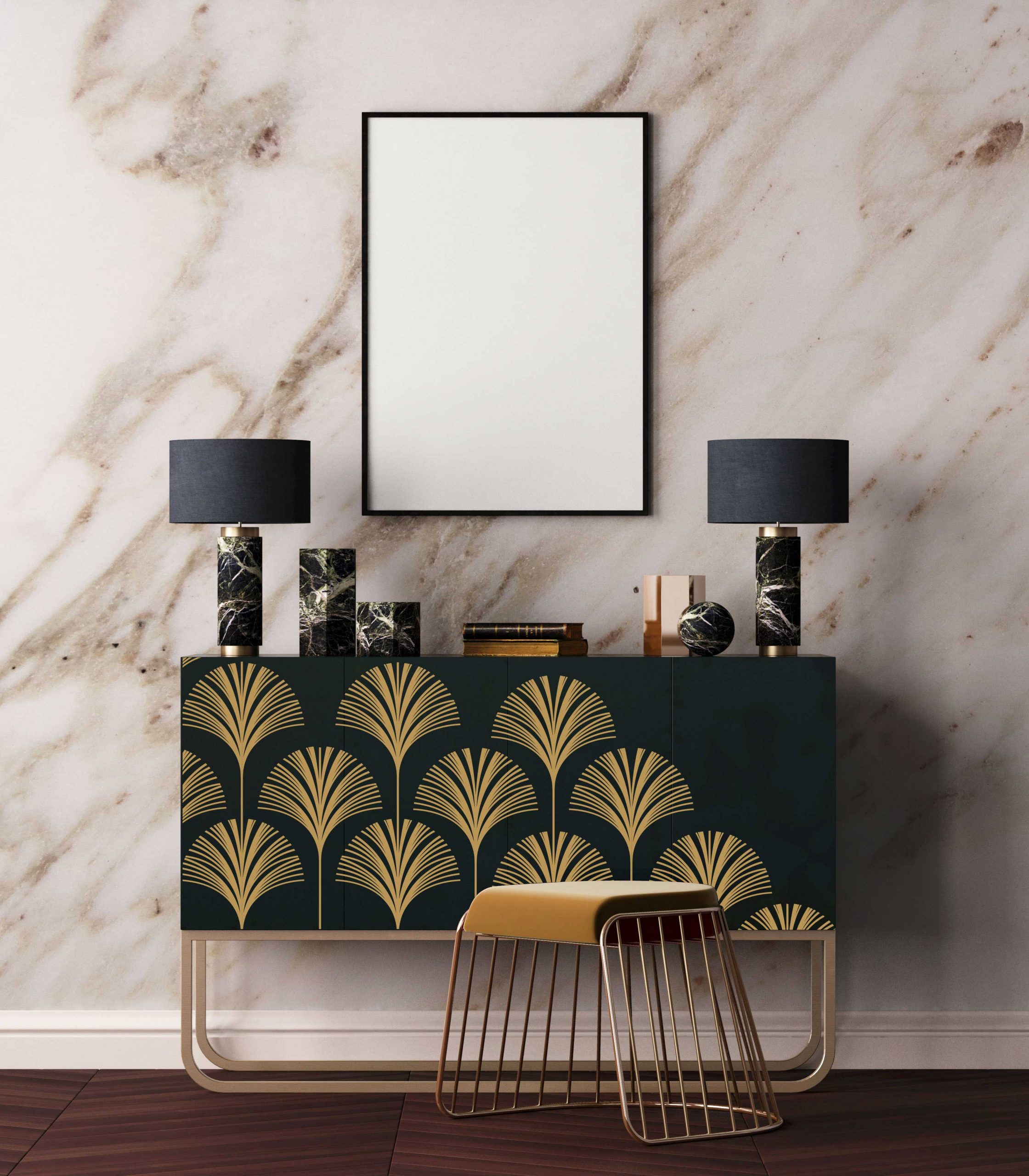 Decor Transfers® 24×35 – Interlinked Fans – total sheet size 24″x35″, cut into 3 sheets